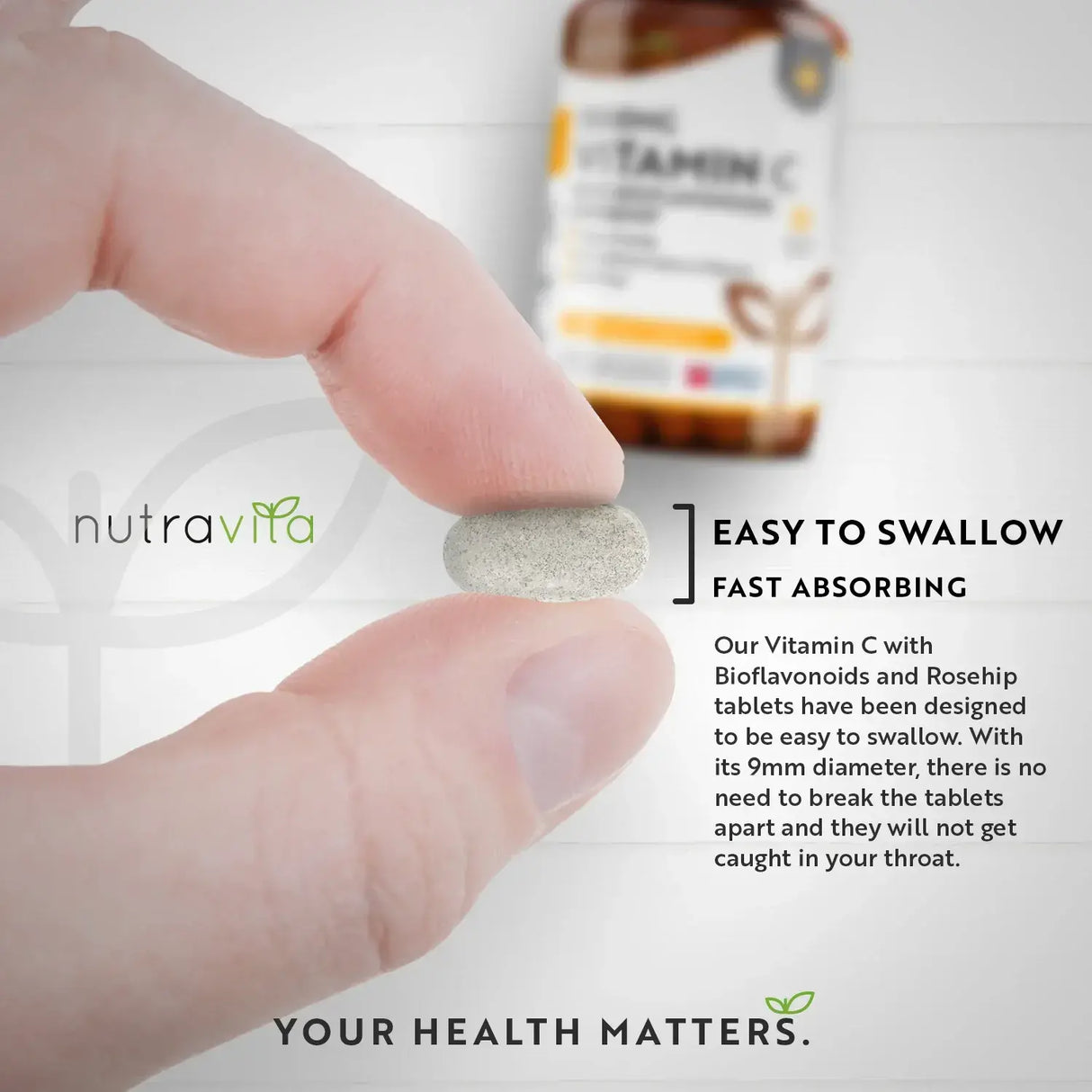 Vitamin C 1000 mg with Bioflavonoids and Rosehip 180 Nutravita tablets - Nutra Best Europe