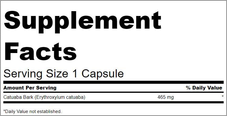 Catuaba Bark 465 mg 120 capsule