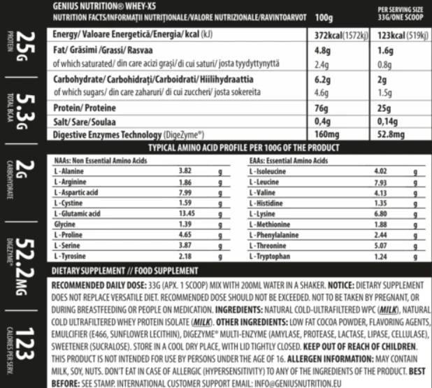 Whey-X5 - 900 de grame