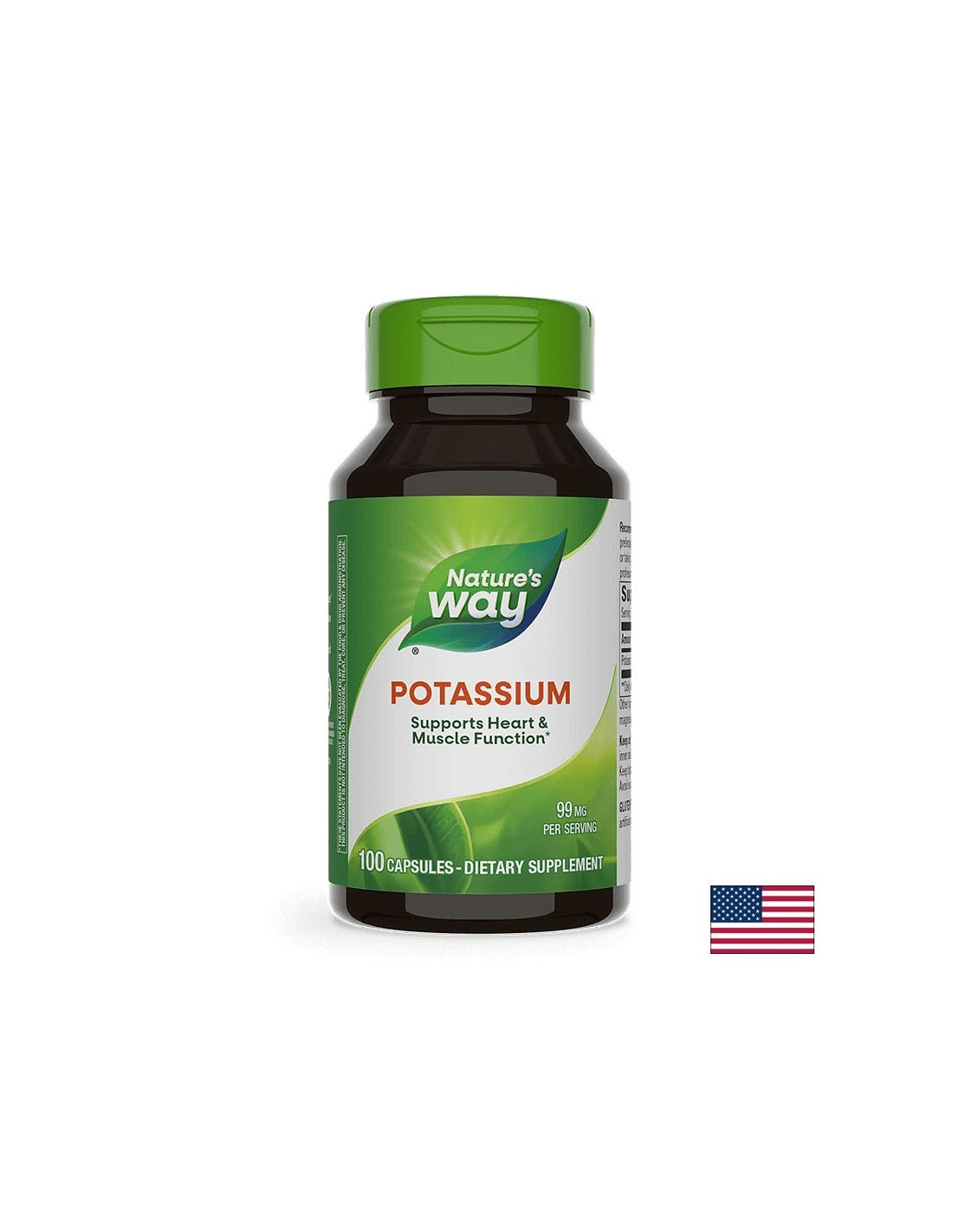Potasiu - sanatate pentru sistemul cardiovascular si muschi, 99 mg, 100 capsule
