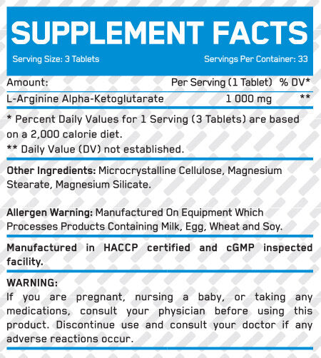 AAKG 1000 mg / 100 comprimate