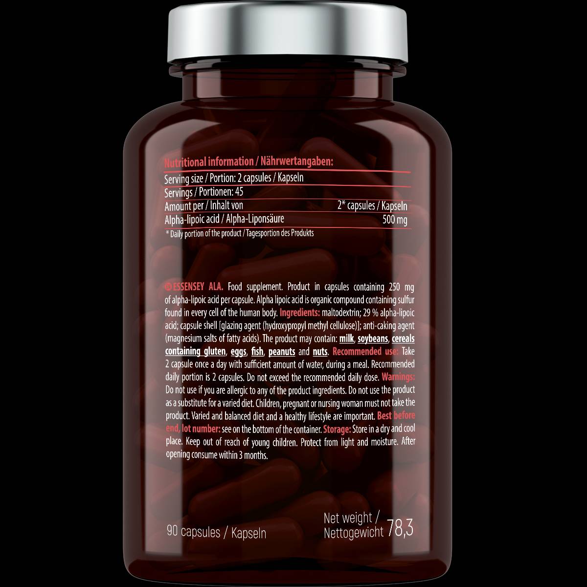 ALA | Acid alfa lipoic 500 mg - 90 capsule