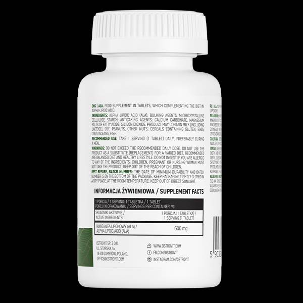 ALA / acid alfa lipoic 590 mg 90 tablete