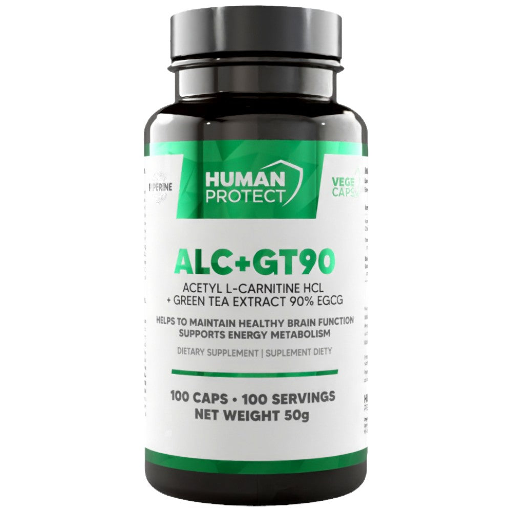 ALC + GT90 | Acetil L-carnitină și extract de ceai verde cu 90% EGCG - 100 capsule