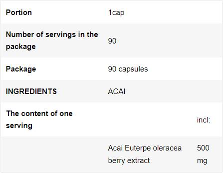 Acai Berry 500 mg - 90 capsule
