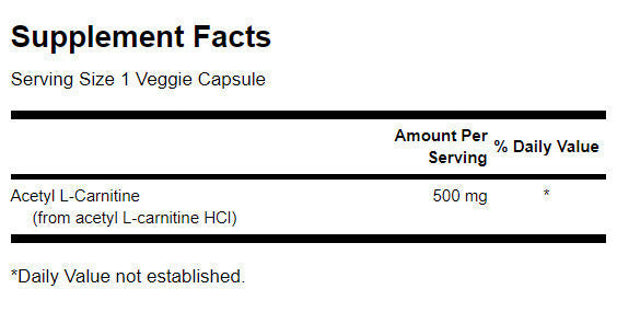 Acetil L-Carnitină 500 mg - 100 capsule