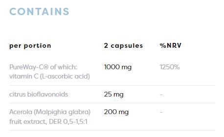 C activ 1000 mg | PureWay-C® cu bioflavonoide citrice și Acerola - 60 capsule