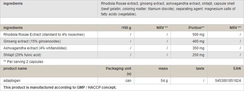 Adaptogen - 60 capsule