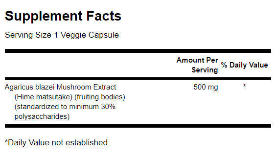 Extract de ciuperci Agaricus Blazei 500 mg - 90 capsule
