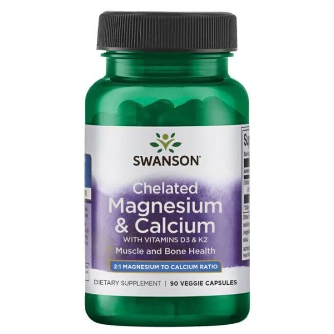 Albion Magneziu & Calciu / cu Vitamina D3 & K2 - 90 capsule