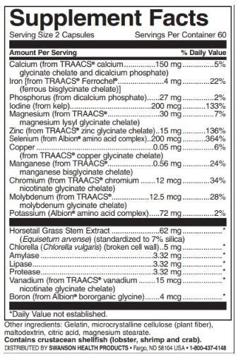 Albion Multi-Mineral Cu Fier - 120 capsule