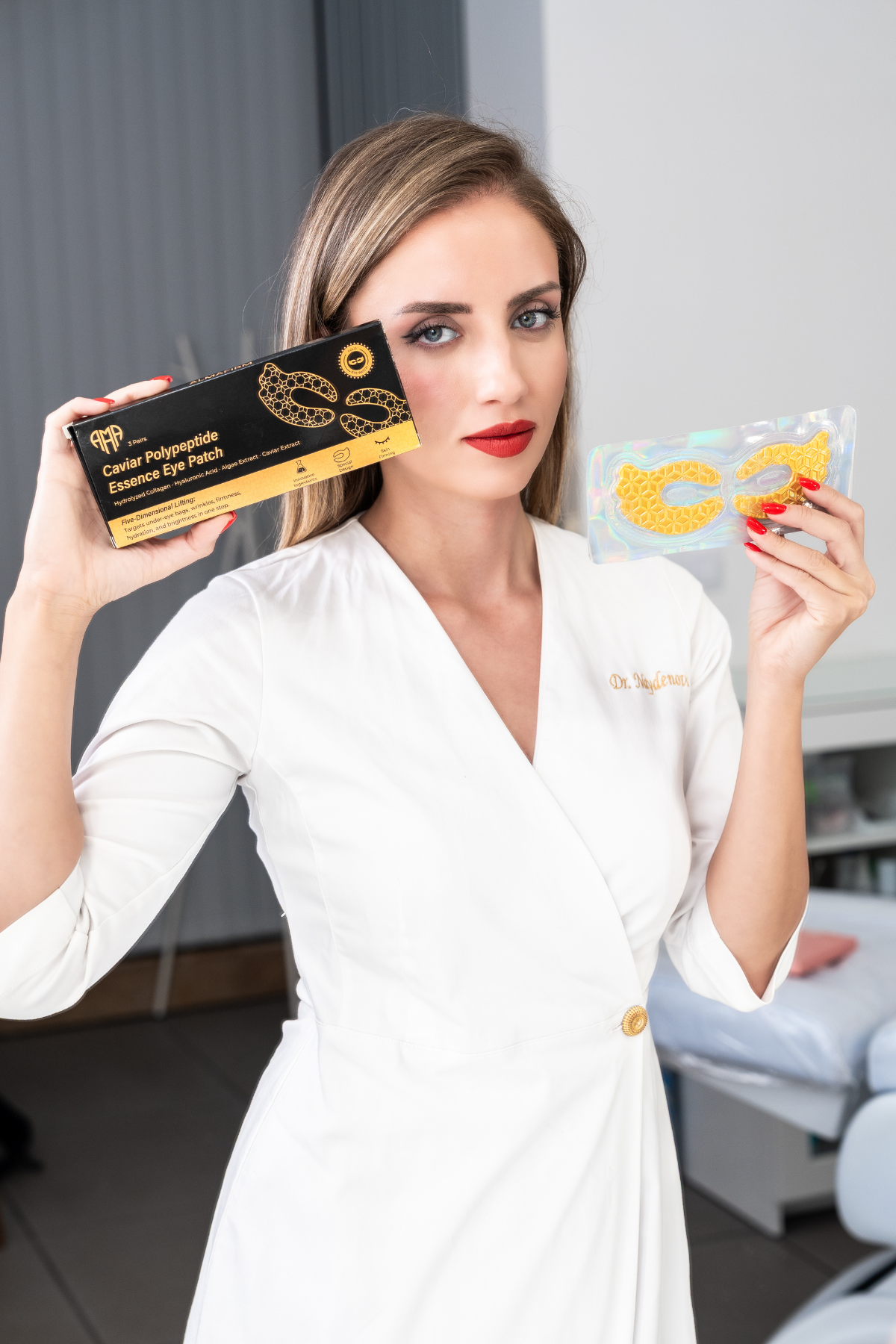 Caviar Polypeptide Essence Essence Patch - Colagen intensiv și îngrijire de hidratare (3 PC -uri)