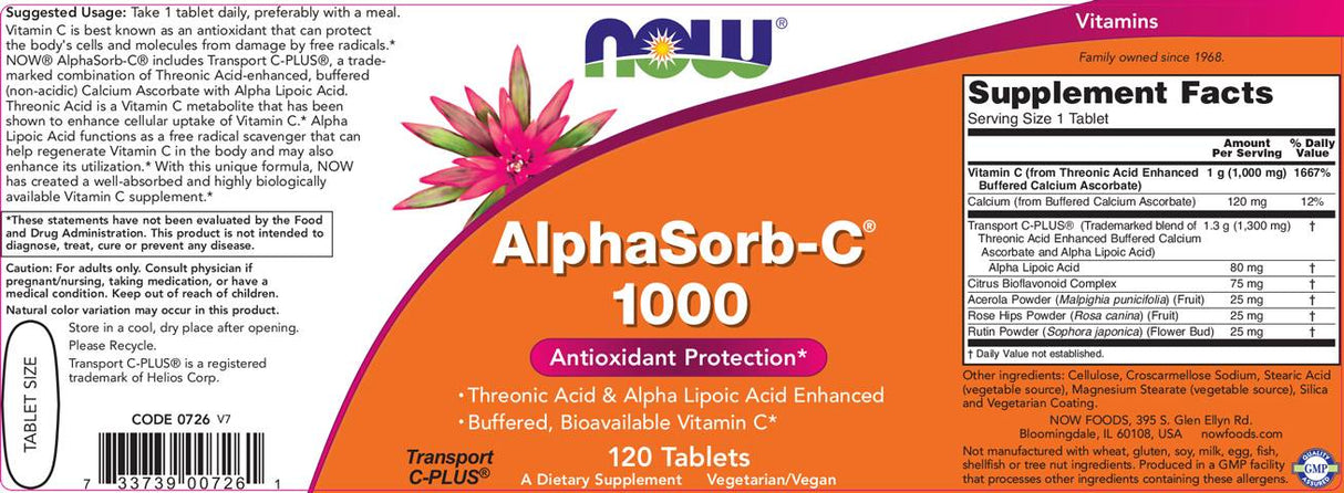 AlphaSorb-C 1000 mg - 120 comprimate