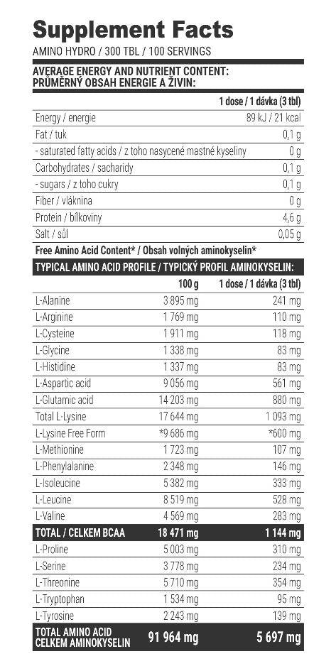 Amino Hydro 4000 mg - 300 tablete