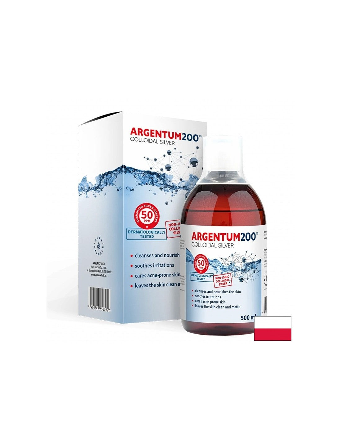 Argint coloidal Argentum200® - 50 ppm, 500 ml