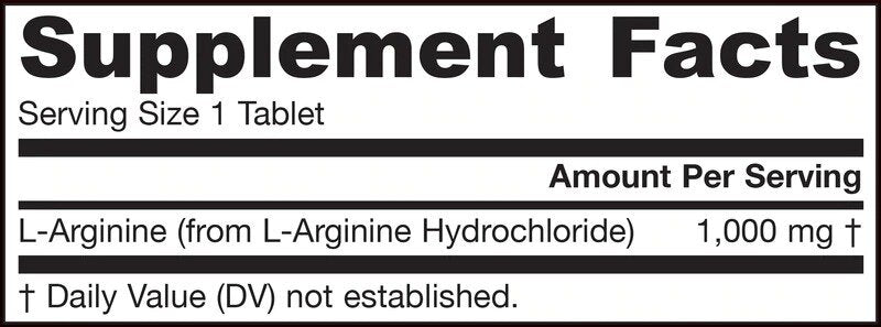 Arginina 1000mg / Arginina - 100 tablete