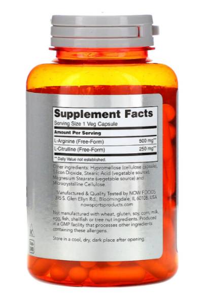 Arginina si Citrulina - 240 capsule