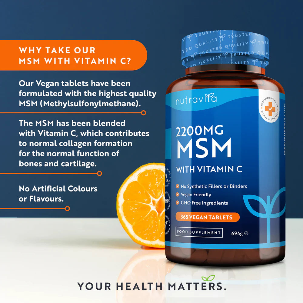 MSM 2200 MG - 365 comprimate.