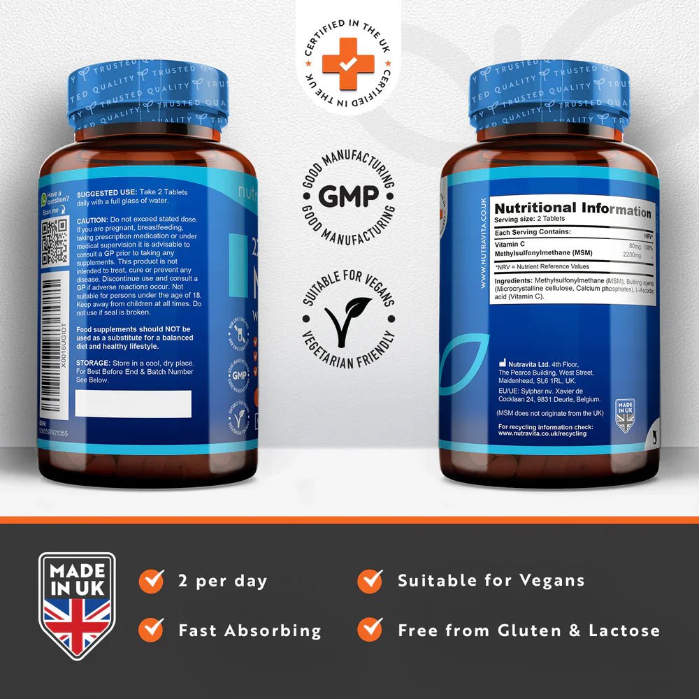 MSM 2200 MG - 365 comprimate.