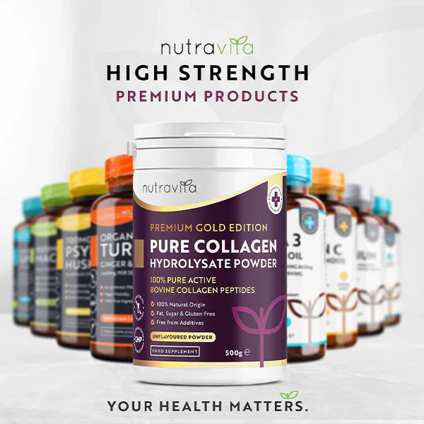 Pulbere de colagen bovin 100% 20000 mg Peptan® - 500 g (25/50 doze)