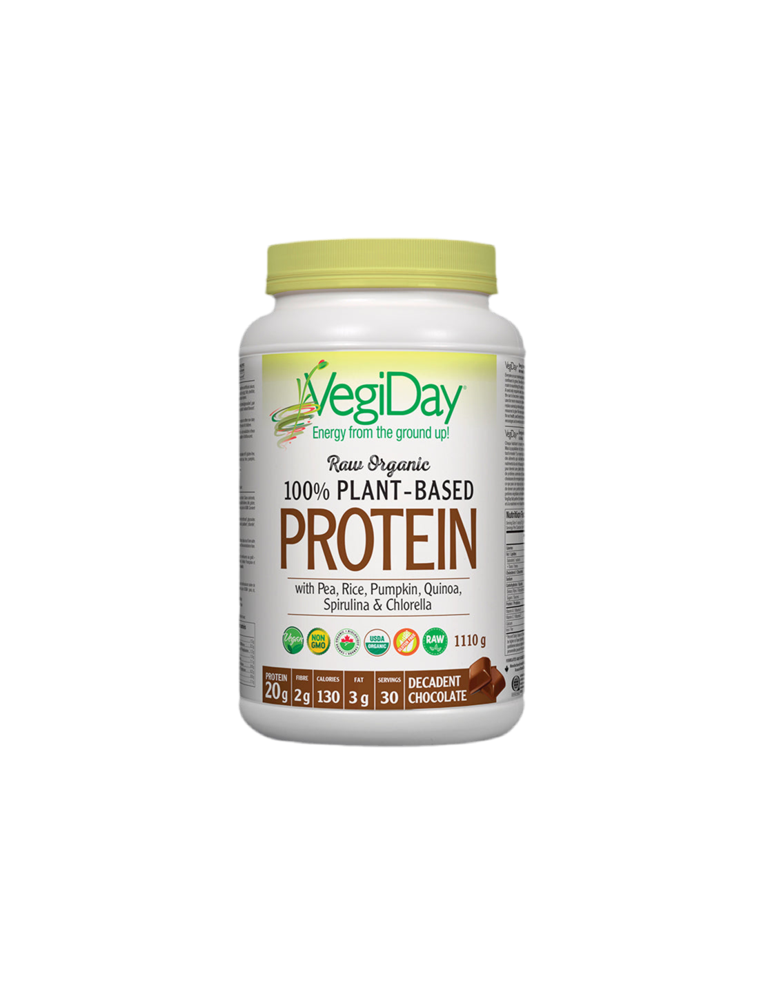 100% Plant Based Protein - Chocolate - 1110 grams - Nutra Best Europe