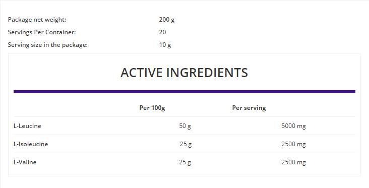 BCAA Instant Powder - 200 de grame