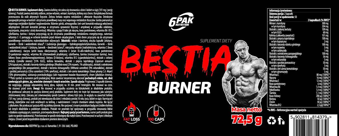 BESTIA Burner - 100 capsule