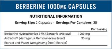Berberină 1000 mg cu AstraGin - 60 capsule