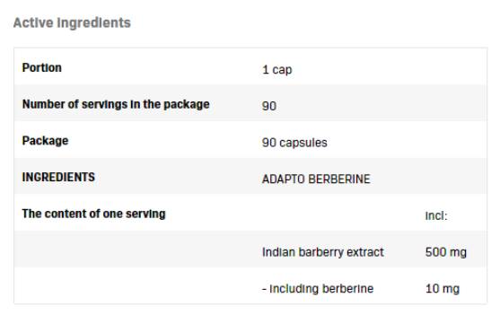 Berberină 500 mg - 90 capsule