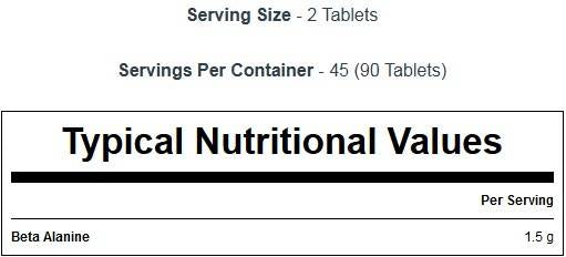 Aminoacid beta-alanină 90 tablete