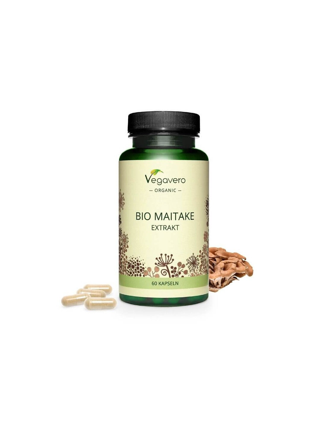 Bio Maitake Extrakt, 60 capsule, 100% Vegan Vegavero