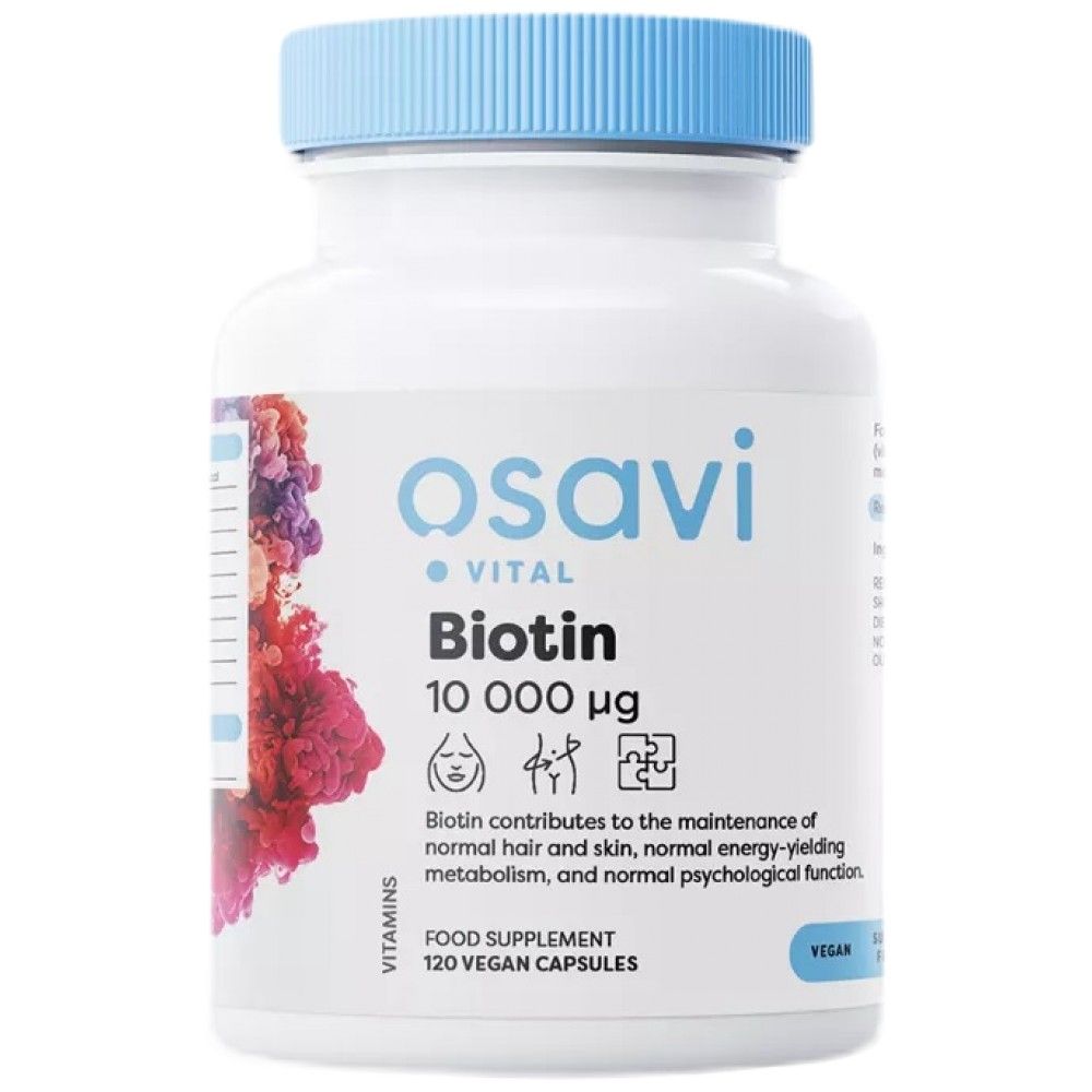 Biotină 10.000 mcg - 120 capsule
