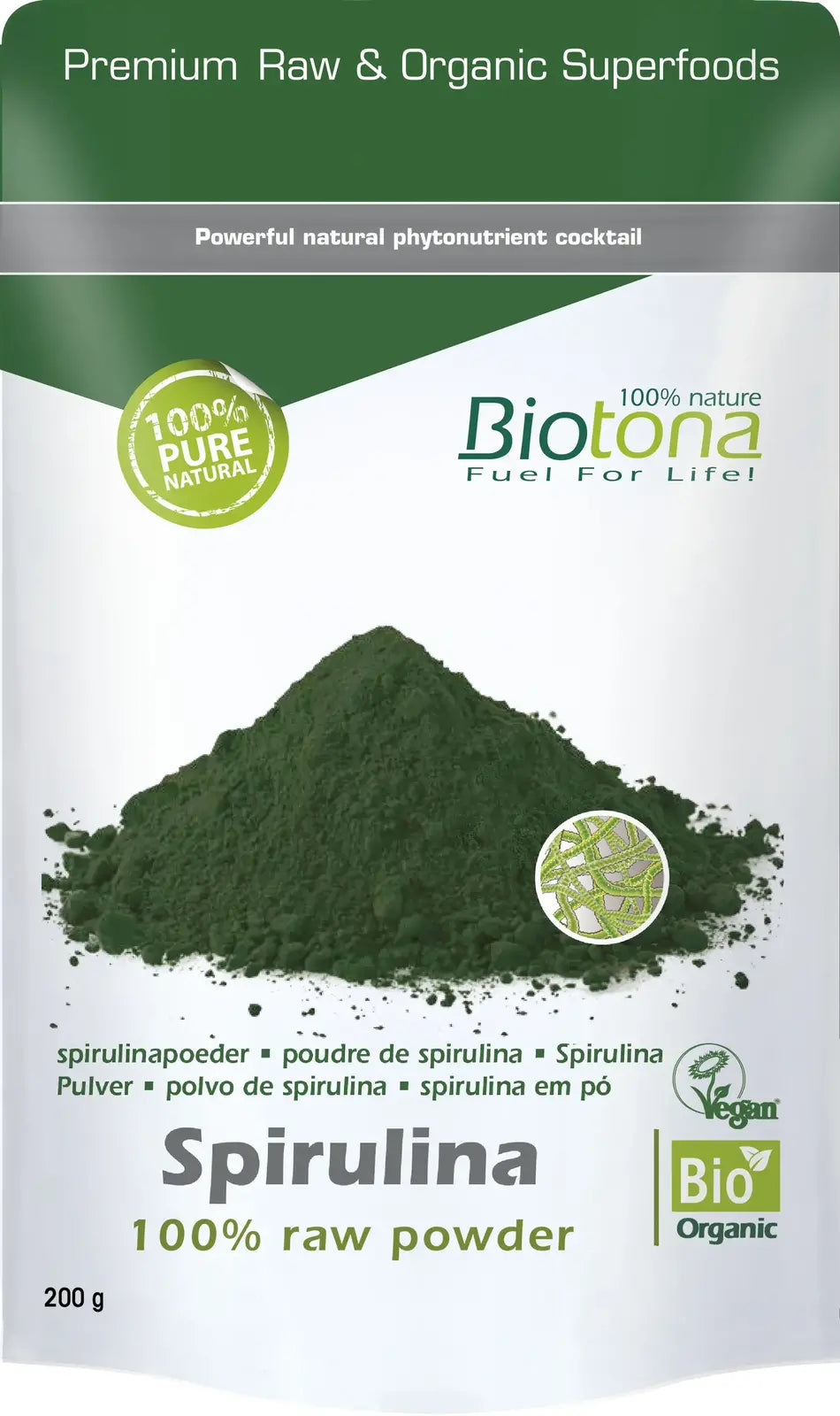Spirulina organica Biotona 200 g