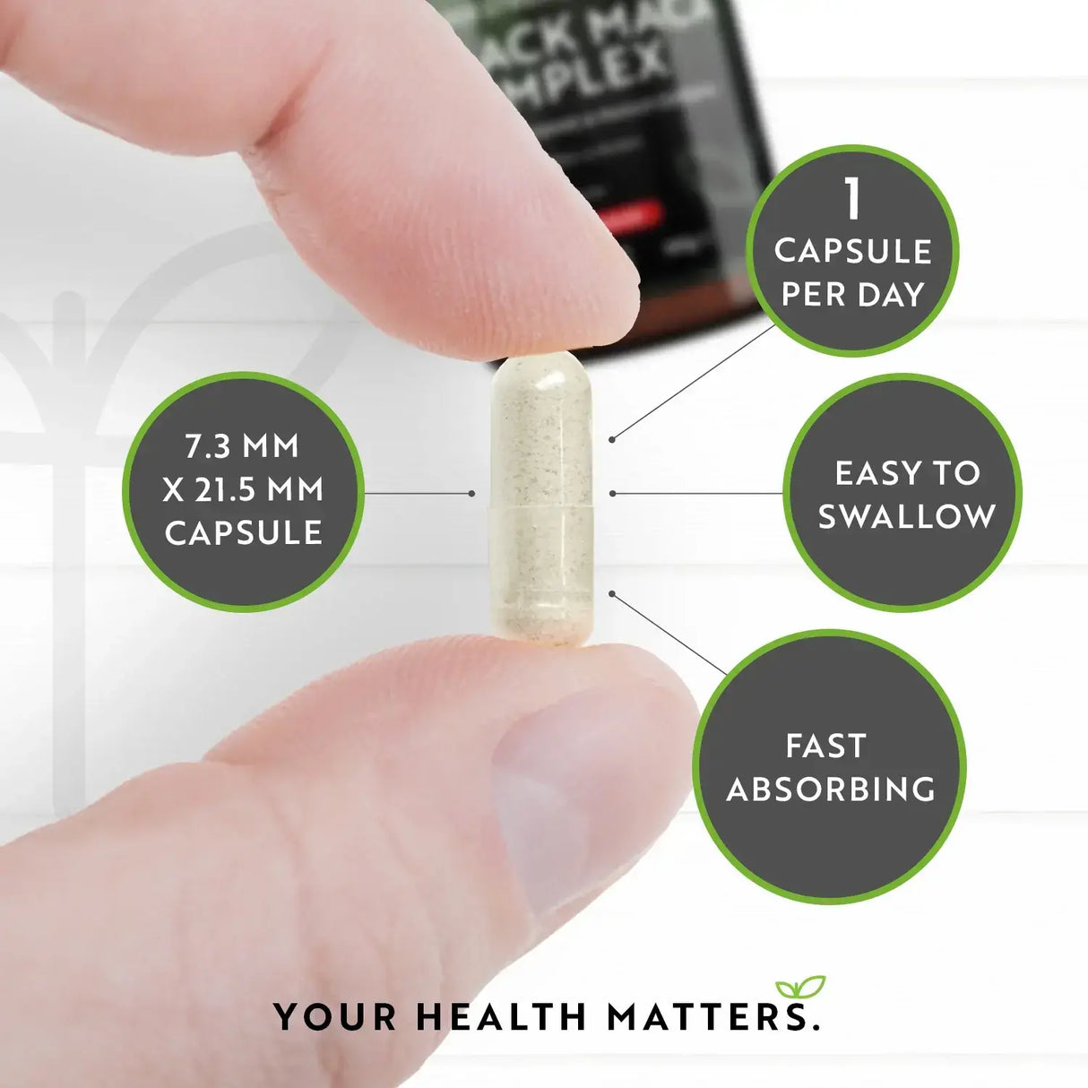 Black Maca Root Complex 5000mg /180 capsule, 180 zile/ Nutravita