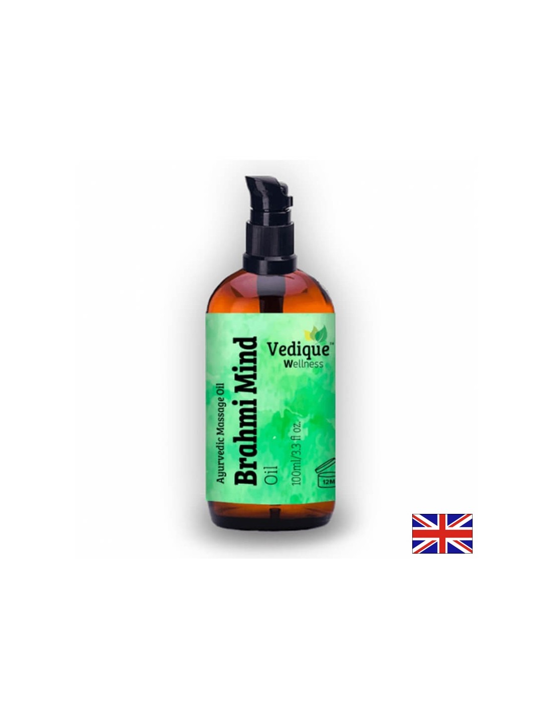 Ulei de masaj de la Brahmi (Brahmi) - pentru stres, depresie și memorie slabă, 100 ml