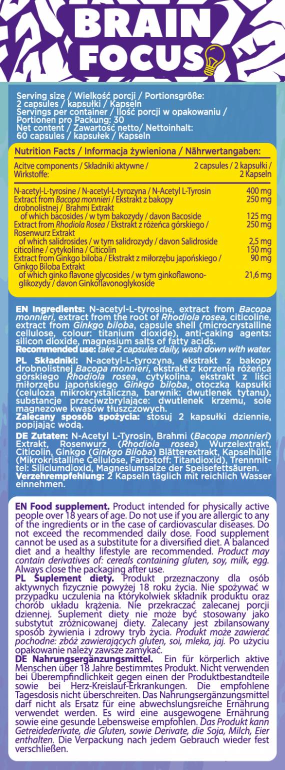 Brain Focus Adapto - 60 de capsule
