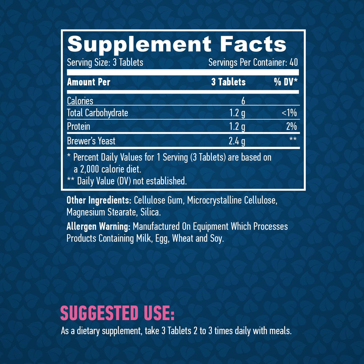 Drojdie de bere 800 mg / 120 tablete.