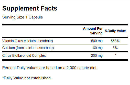 Vitamina C tamponată cu bioflavonoide 500 mg - 100 capsule