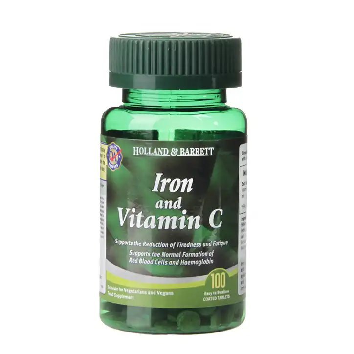 Fier și Vitamina C (Fier și Vitamina C) 90 comprimate HOLLAND & BARRETT