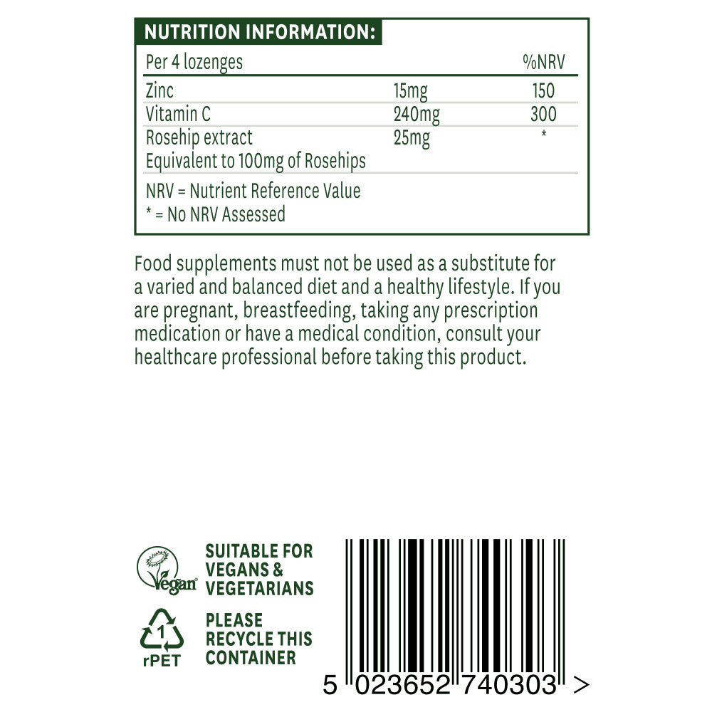 Zinc + Vitamina C (Zinc + Vitamina C) 30 pastile NaturesAid