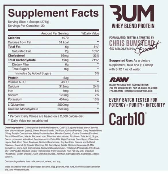 CBUM Mass Gainer | Proteine din zer și Carb10® - 5443 grame