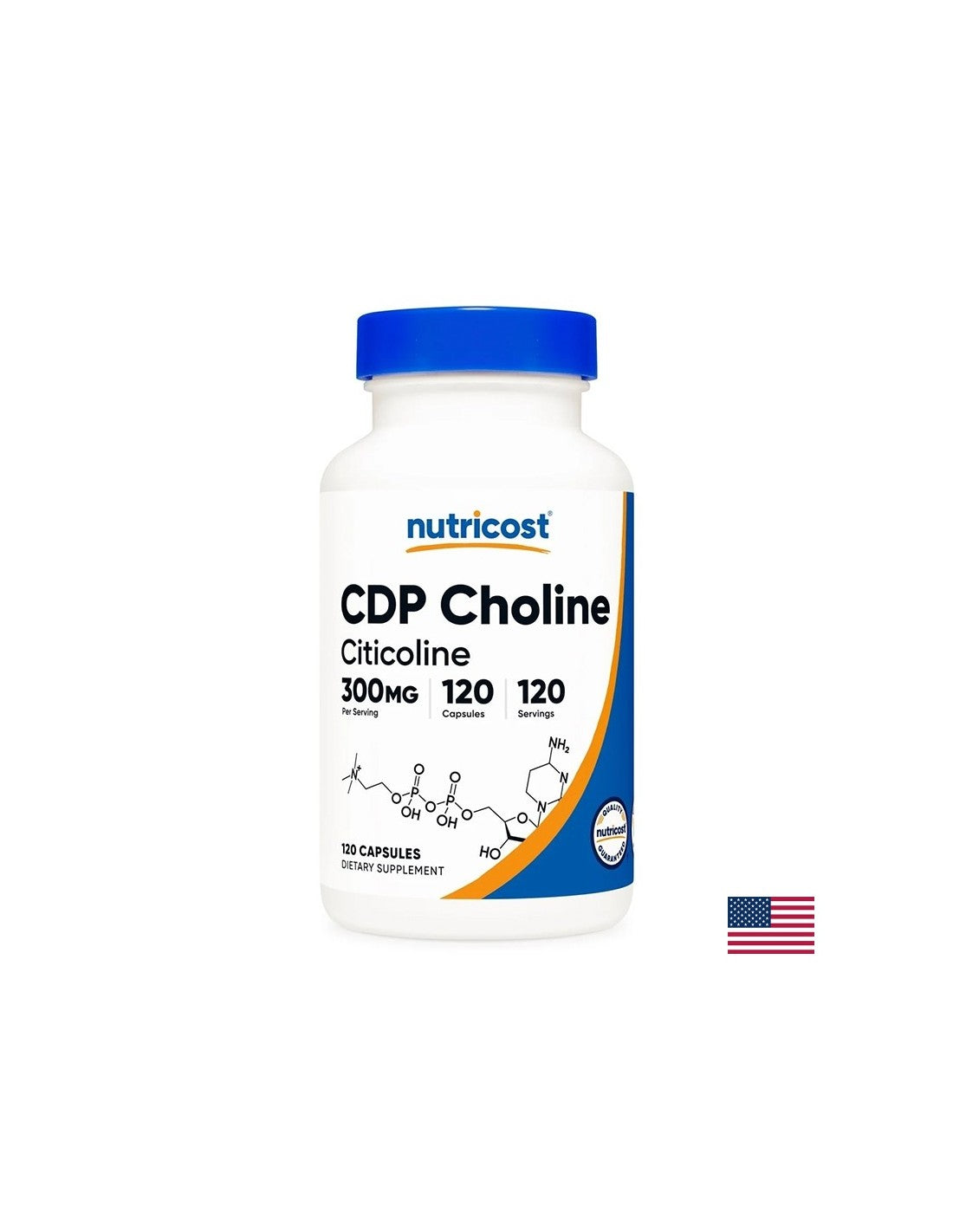 CDP colină și citicolină pentru memorie și concentrare, 300 mg x 120 capsule pentru 4 luni de aport