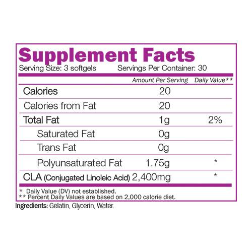 CLA 80% 90 capsule de gel