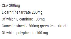 CLA + L-Carnitina + Ceai Verde - 120 capsule