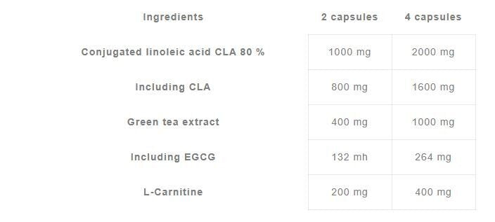 CLA și ceai verde plus L-carnitină 60 de capsule OLIMP