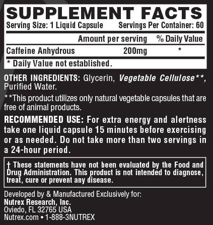Cafeina 200 - 60 capsule de gel