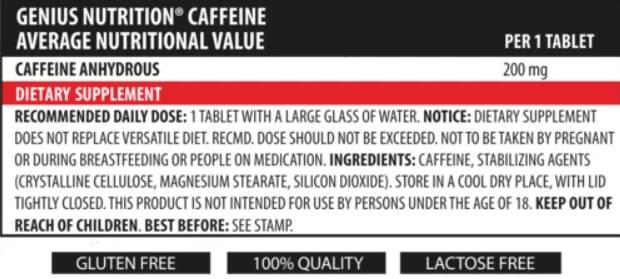 Cofeina - 90 tablete