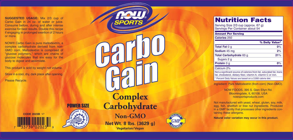 Câștig de carbohidrati - 3629 grame