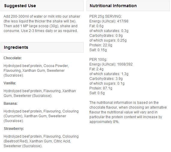 Proteina de vită hidrolizată CarniPro - 2500 de grame