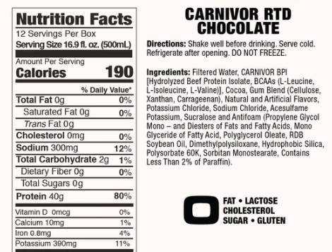 Carnivor gata de băut | cu 40 g Proteină de Vită - 500 ml